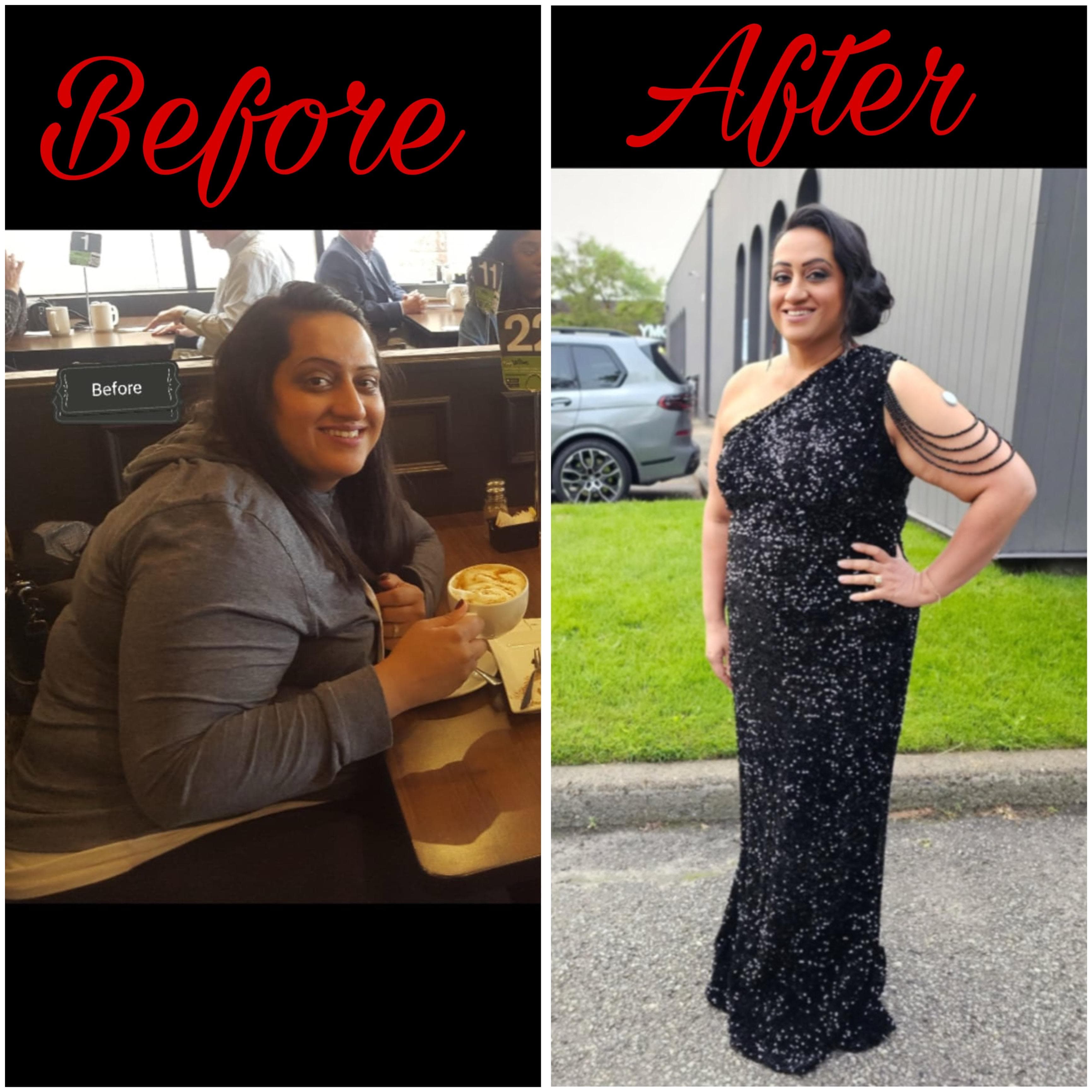 Client before and after transformation